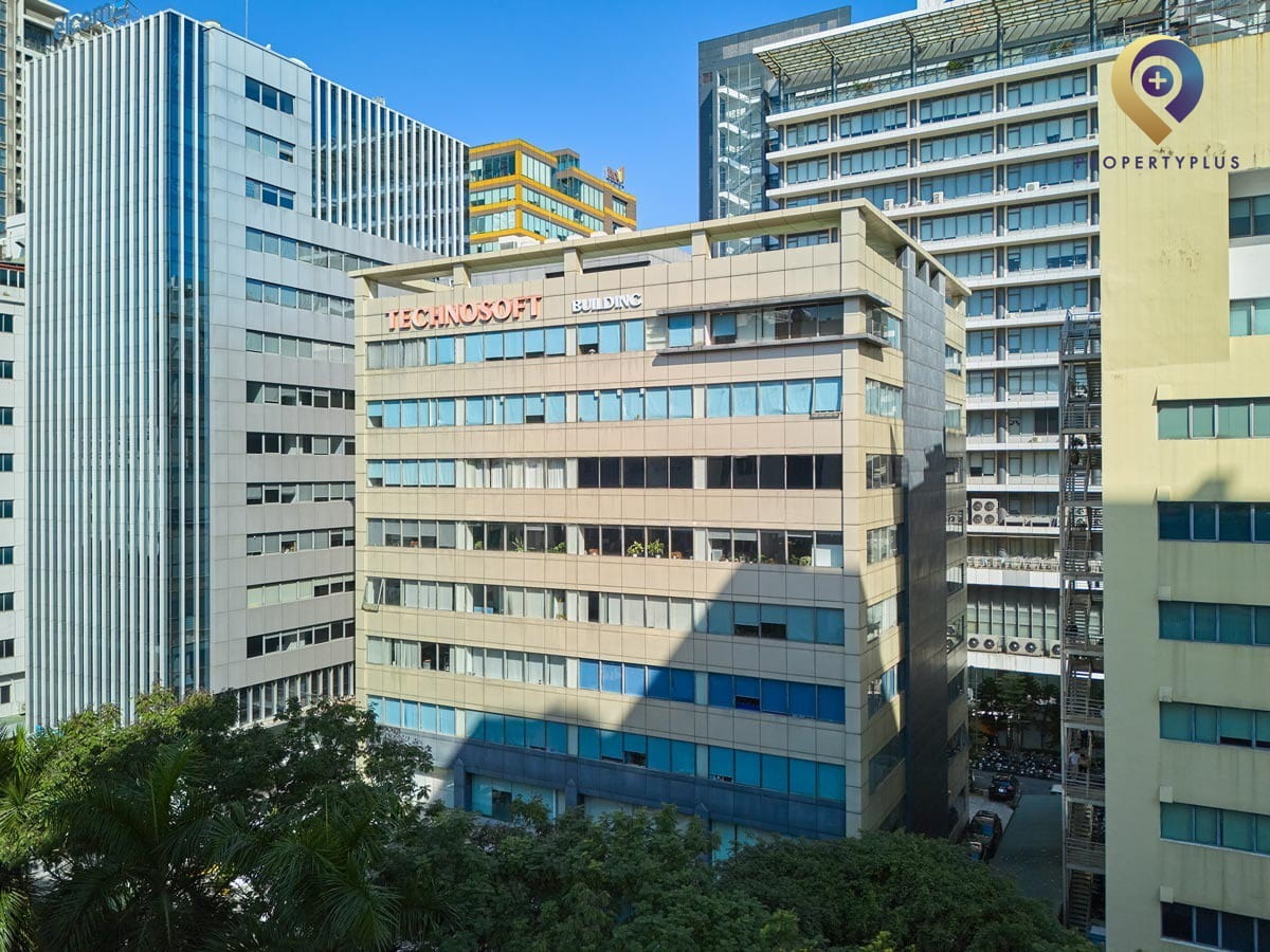 Toàn cảnh mặt ngoài tòa nhà văn phòng Technosoft Building - hình ảnh từ Property Plus